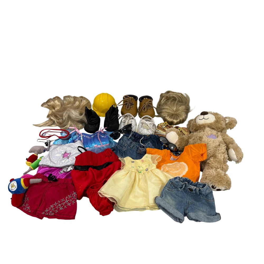Build-A-Bear Workshop Plush Teddy Bear Clothes Shoes Wigs Accessories Mega‎ Lot